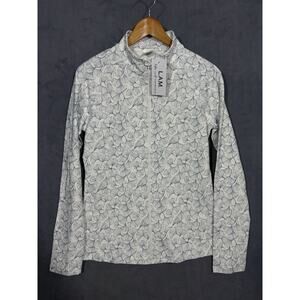 New $115 Life & Movement White Full Zip Up Pockets Style Fans Size L Athletic